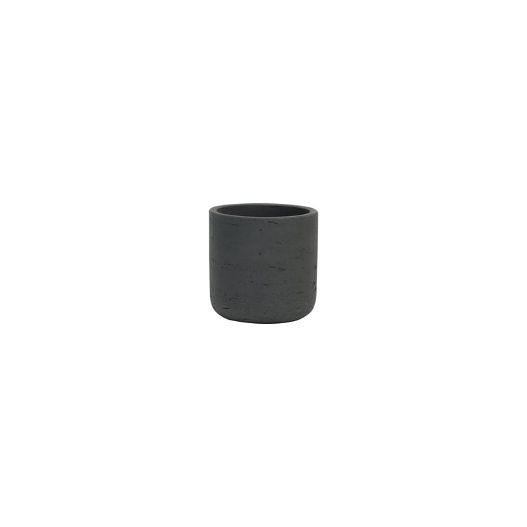 Hortus Classic Cemento Cylinder Planter - Black Garden Decor with Durable Outdoor Design