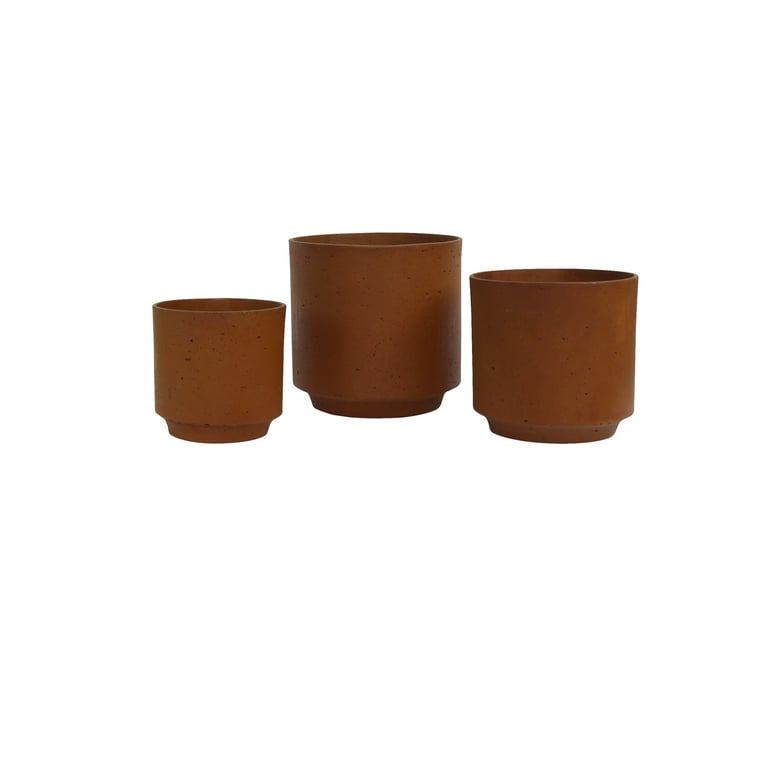 Hortus Classic Oxidized Cylinder - Multi-Sized Metal Vase Set for Home Decor and Garden Accessories