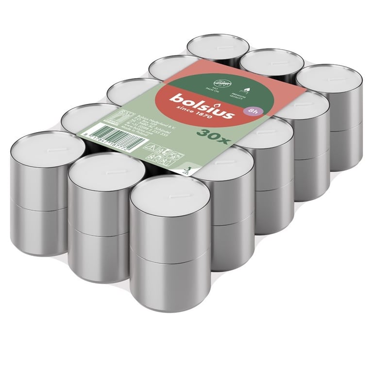 Bosius White Tealights - 30 Pack Fragrance Candles for Home Decor