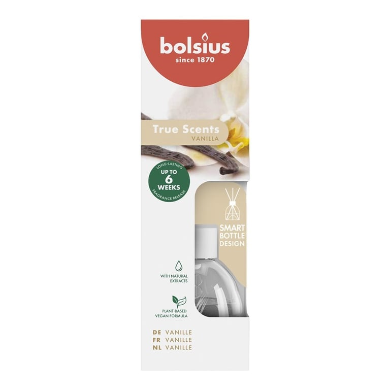 Bolsius True Scents Fragrance Diffuser - Vanilla 60ml Home Scenting Solution