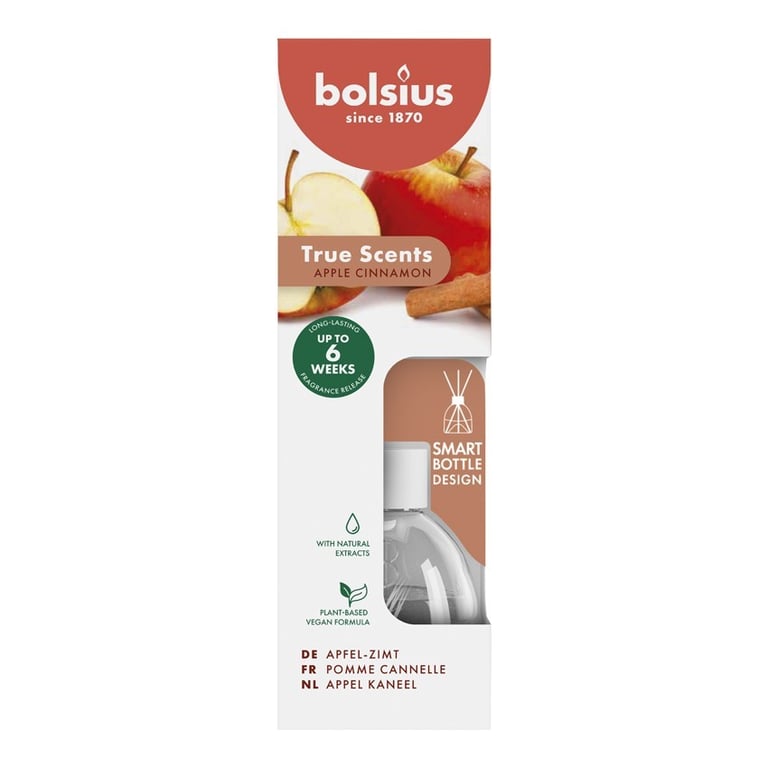 Bolsius True Scents Fragrance Diffuser - Apple Cinnamon Aroma Room Freshener (60ml)