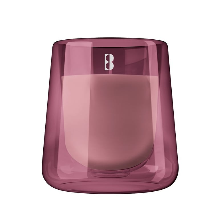 Pink Glass Bolsius Clean Light Starter Kit - Cedarwood & Vetiver Aromatherapy Home Fragrance Diffuser Set
