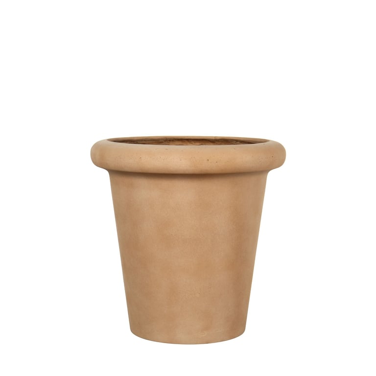 Hortus Classic Sardinia Tall Roll Top Pot - Small Indoor Planter for Home Garden Use