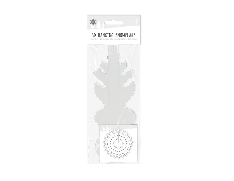 Christmas 3D Paper Snowflake Decoration - Handcrafted Home Decor for Winter Festive Season