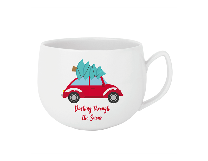 Xmas Printed Mug 500ml - Festive Holiday Ceramic Cup