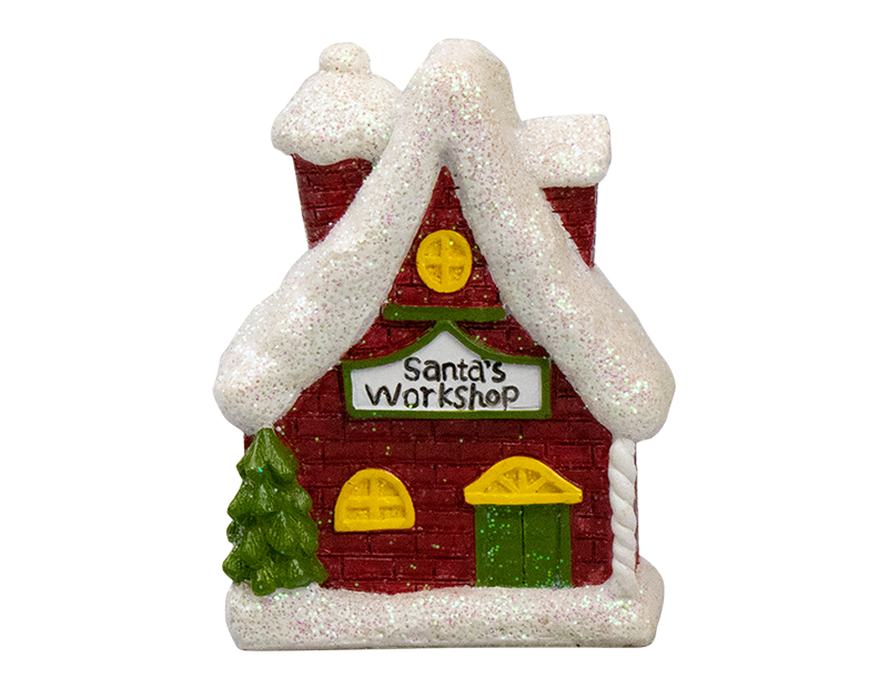 Glittery House Ornaments - Assorted Holiday Decorations and Party Supplies