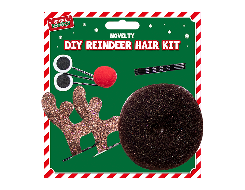 Diy Reindeer Hair Kit - Christmas Craft Decoration Kit for Home and Office Decor