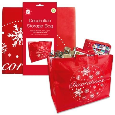 Large Christmas Decoration Storage Bag - Holiday Decorating Supplies & Organizer