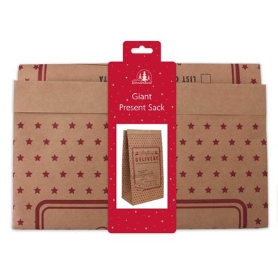 Kraft Christmas Delivery Superjumbo Sack - Large Holiday Gift Bag for Home Decor