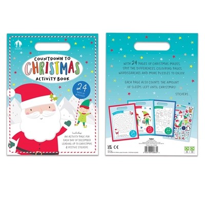 Christmas Countdown Activity Pack: Holiday Gift Set with Home Decor and Winter Fun Games