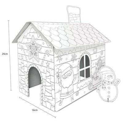 Colour Your Own Christmas House - Holiday DIY Activity Book and Decor Kit