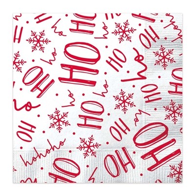 Ho Ho Ho Christmas Paper Napkins - Festive Holiday Tableware for Parties and Gatherings