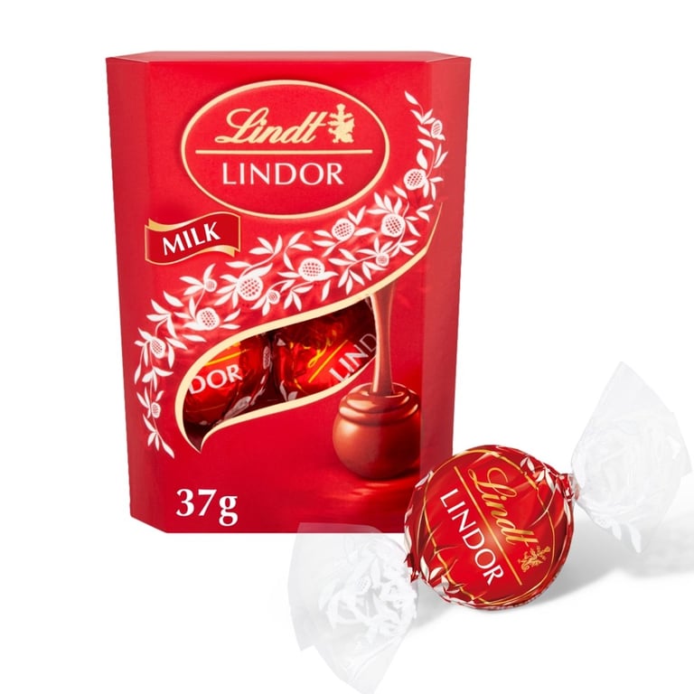 Lindt Lindor Milk Chocolate Truffles 37g Gift Box - Rich Treats in Every Bite