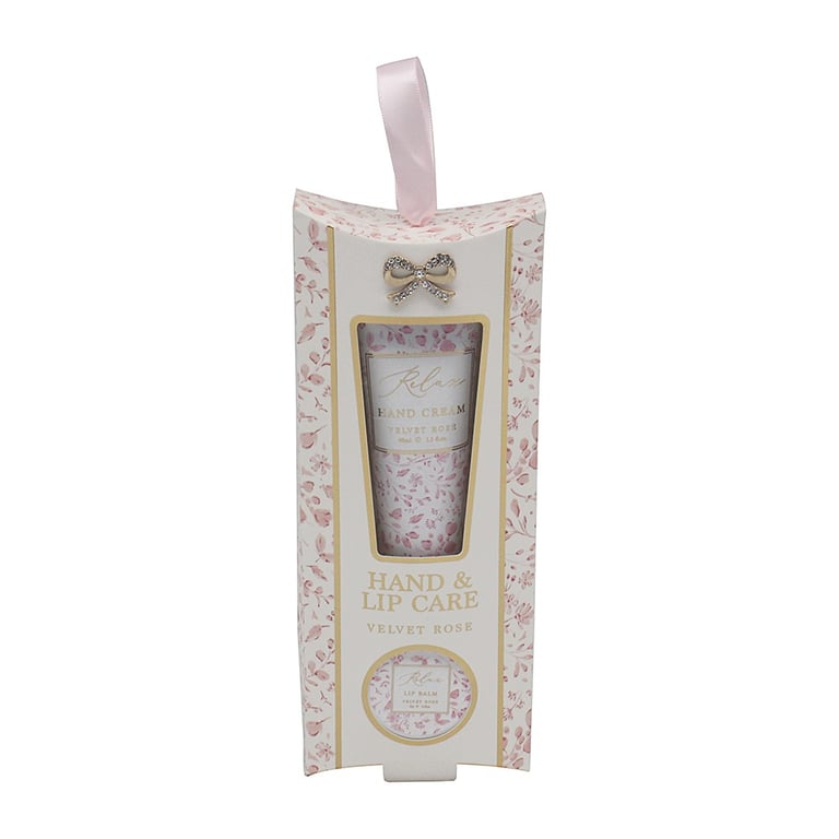 Velvet Rose Moisturizing Hand Cream & Nourishing Lip Balm Set - Anti-Aging Hand & Lip Care for Soft Smooth Skin