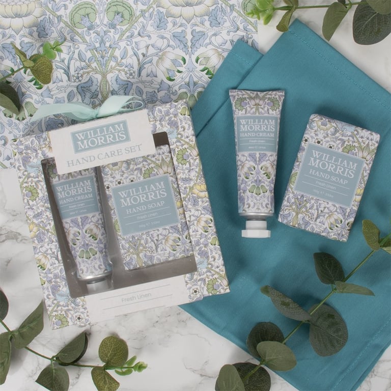 Luxury Fresh Linen Hand Care Gift Set - Moisturizing Beauty Gift for Home & Garden