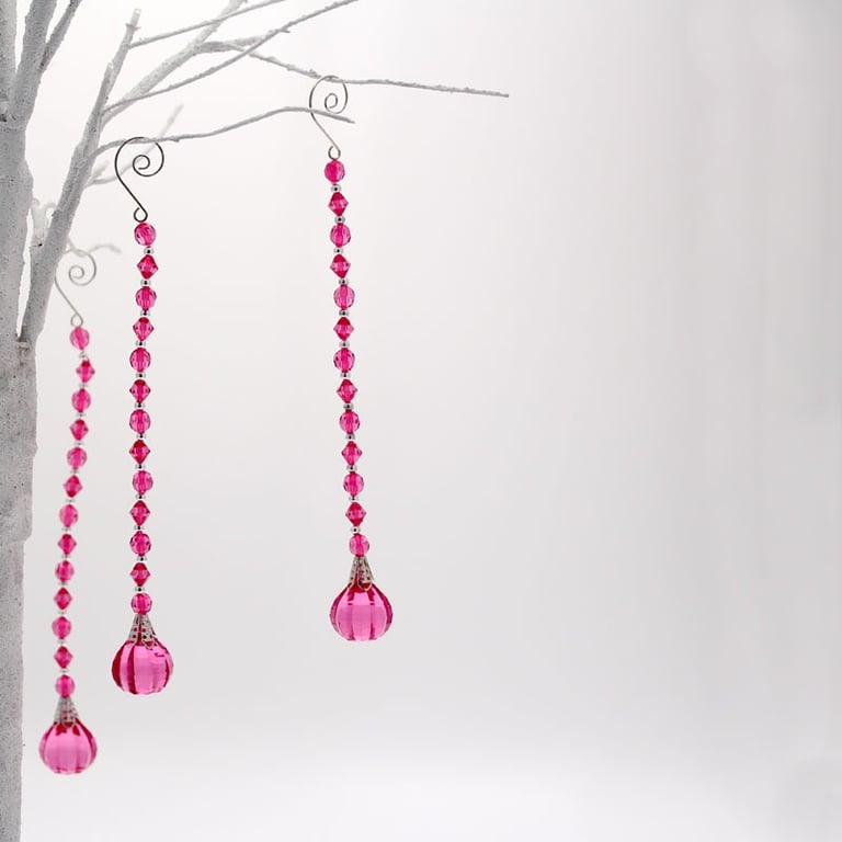 Fuchsia 25cm Balloon Prism Garland - Home Decor Party Decoration