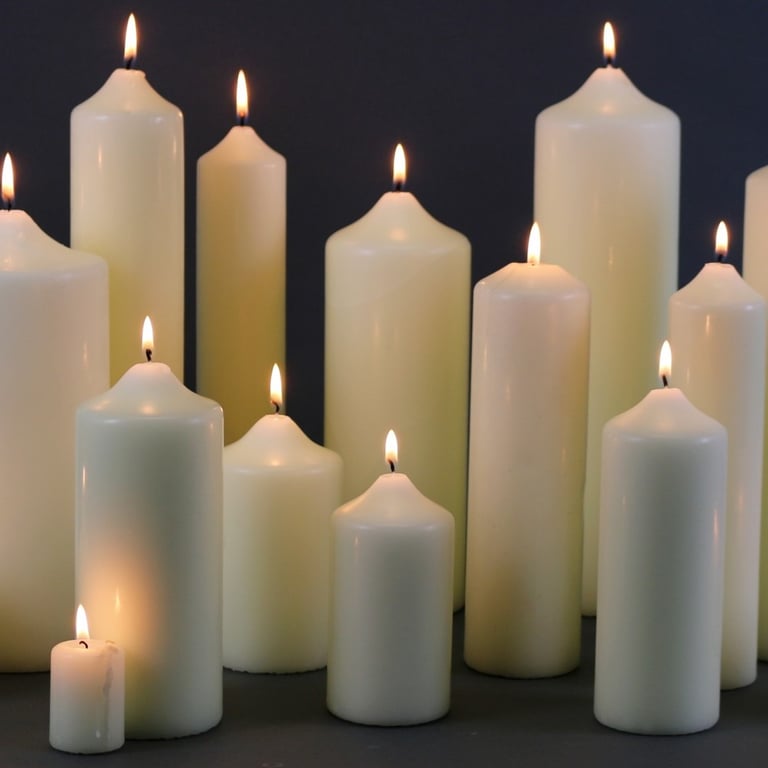 Church Candle - 215x50mm Votive Candle Holder for Home Decor and Religious Use