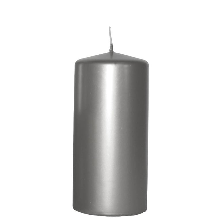 150x70mm Elegant Silver Pillar Candles - Home Decor Indoor Decoration