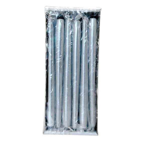 250mm Silver Pillar Candles - Elegant Home Decor and Kitchen Lighting Solution