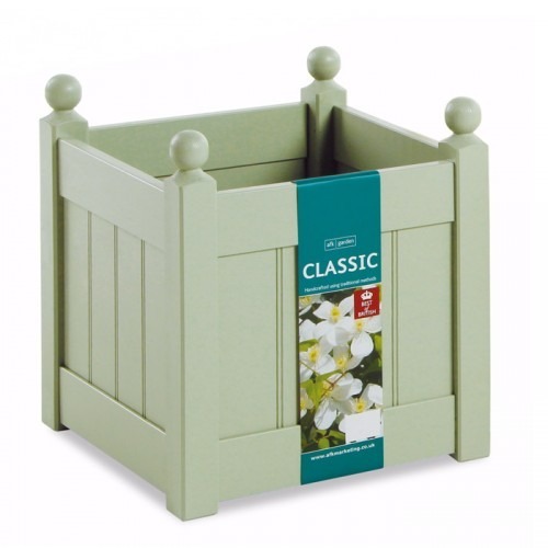 Heritage Sage Small Classic Painted Planter - Indoor Home Garden Decor