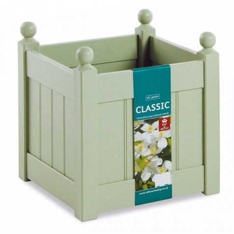 Heritage Sage Small Classic Painted Planter - Indoor Home Garden Decor