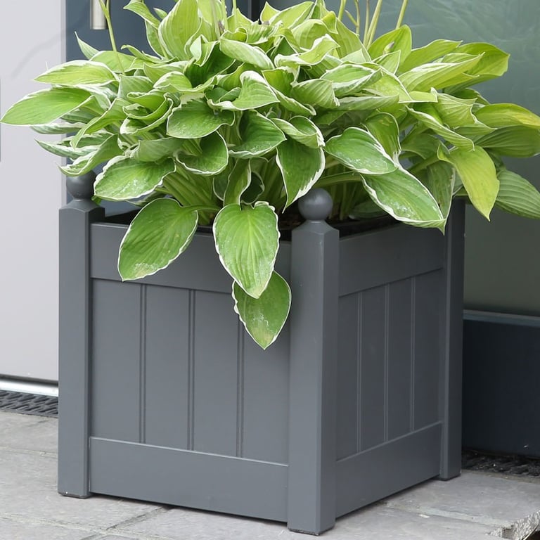 AFK Large Classic Painted Charcoal Planter - Outdoor Home Decor Garden Pot