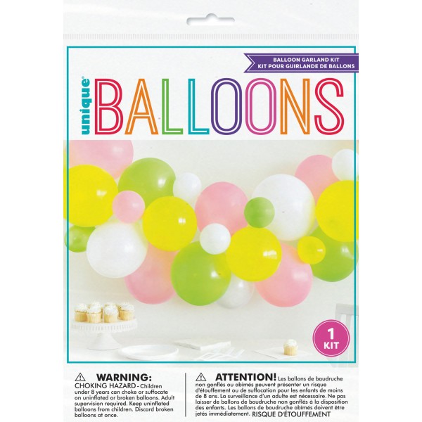 Spring Coloured Balloon Garland Kit - 26 Piece Home Decor Party Decoration Set
