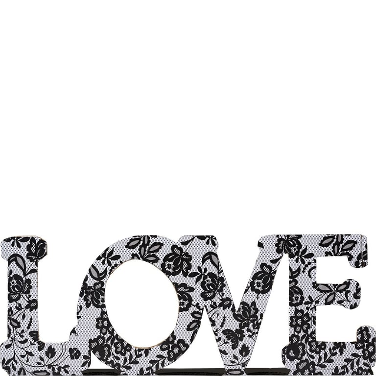 Love Shelf Display Sign Set - Rustic Wall Art Home Decor Signs (Pack of 3)
