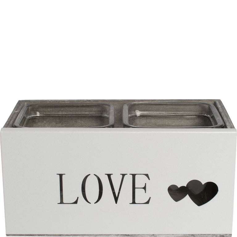 Love Me Do Vases - Ceramic Home Decor Vase Set with Gift Box