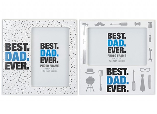 Personalized 4x6 inch Dad Printed Photo Frame - Home Decor Gift Idea
