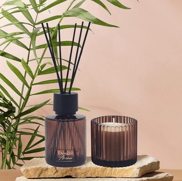 Oud & Bergamot Luxury Home Fragrance Set - 150ml Scented Candle and Diffuser