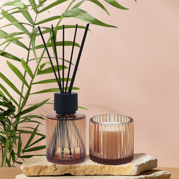 Pomegranate Noir Home Fragrance Candle & Diffuser Set - 150ml Indoor Scent Freshener