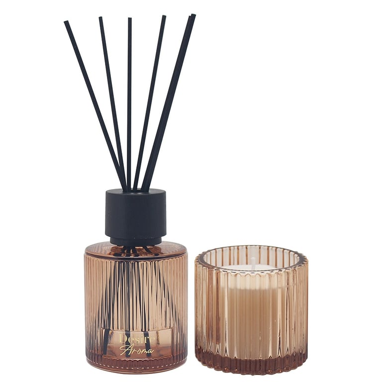 Pomegranate Noir Home Fragrance Candle & Diffuser Set - 150ml Indoor Scent Freshener