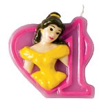 Disney Princess Party Age 1 Year Old Birthday Candle - Royal Home Decor Gift