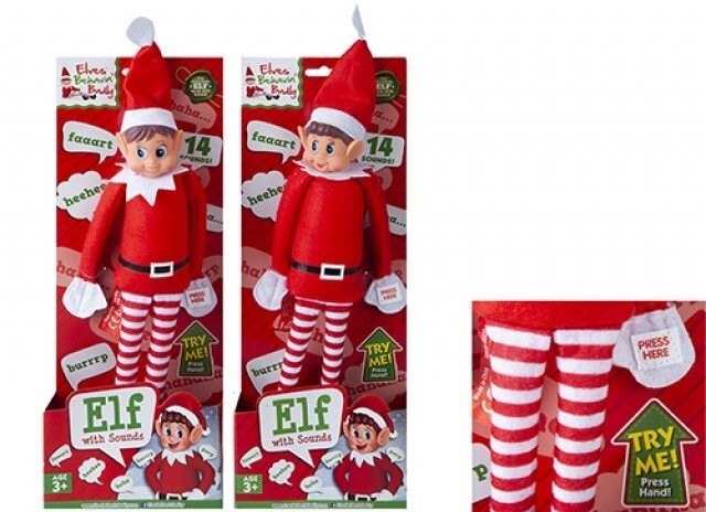 12 Inch Assorted Sound Elf Dolls - Boy & Girl Decorative Figures with Holiday Cheer