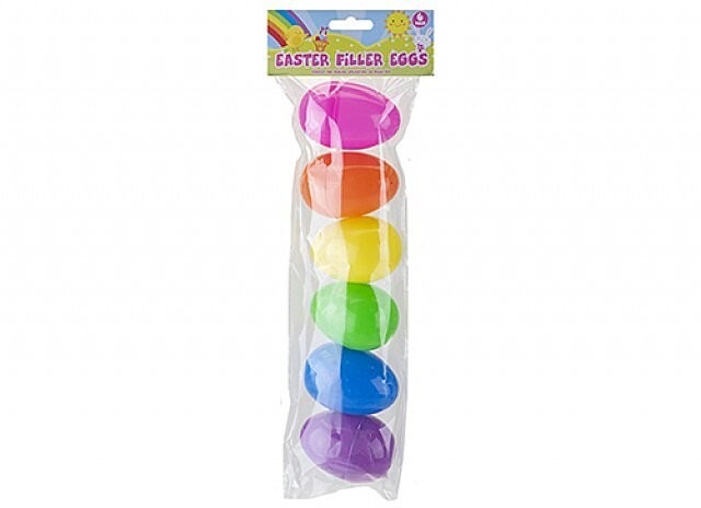Easter Filler Eggs (5cm x 8cm) - Pack of 6 Decorative Easter Home and Garden Ornaments