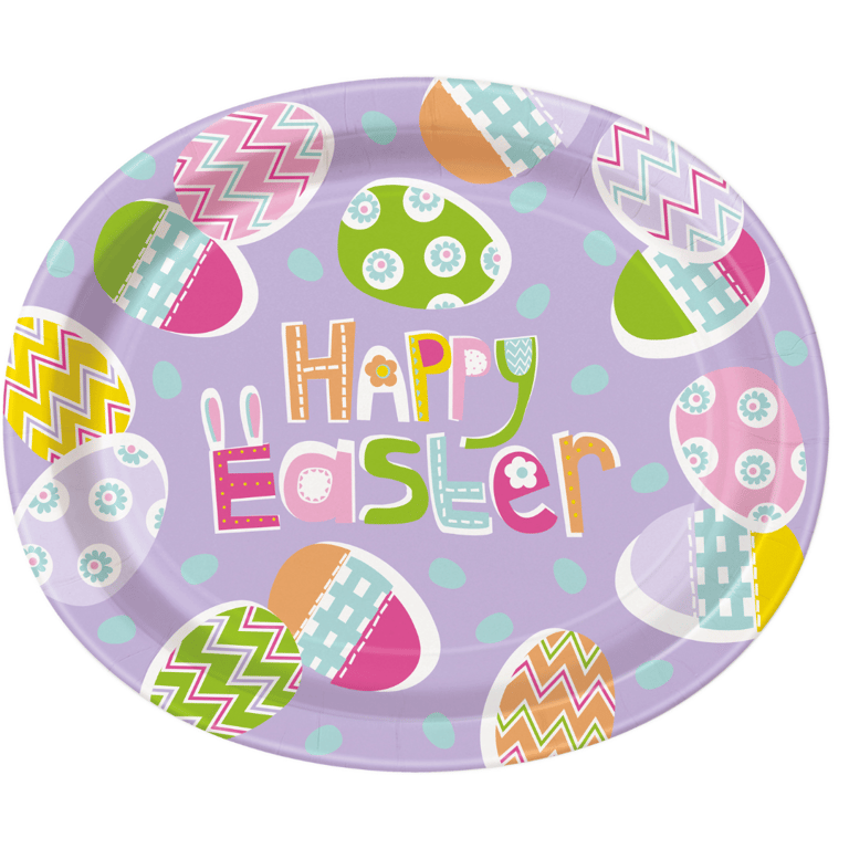 Lilac Easter Oval Plate - Spring Garden Party Home Decor Tableware
