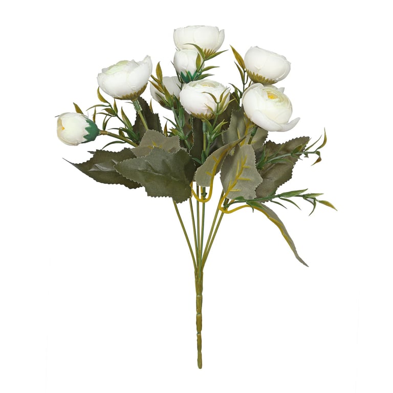 Essential Ivory Ranunculus Bush - Elegant Wedding & Home Decor Floral Arrangement