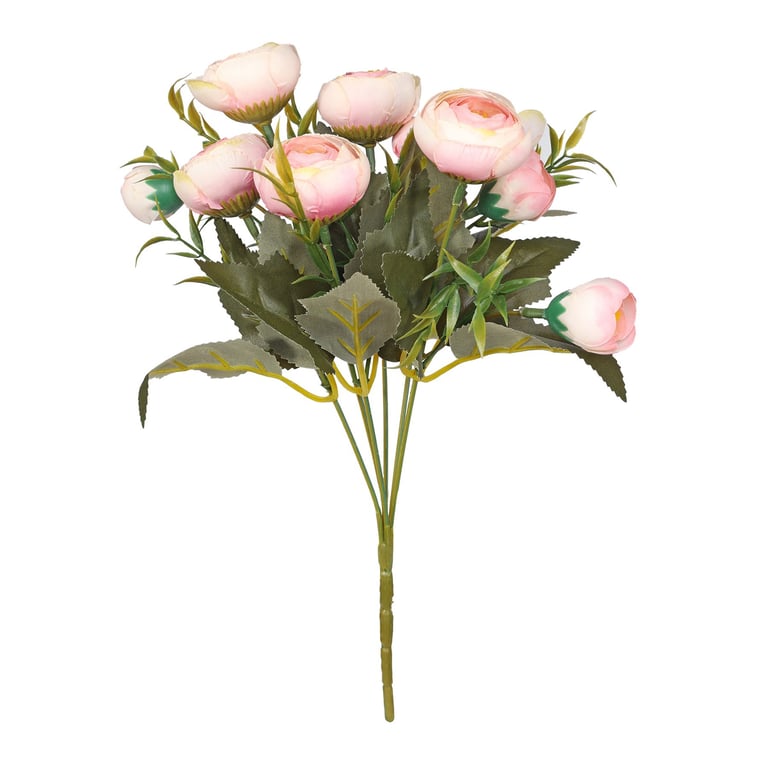 Essential Pink Ranunculus Bush - Long-Lasting Home Decor Flowers for Floral Arrangements and Wedding Decorations