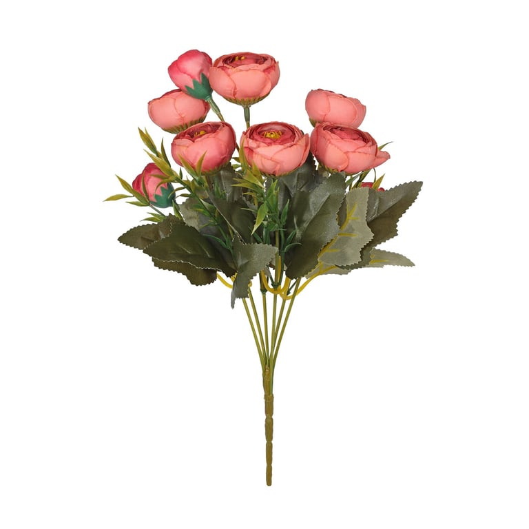 Essential Dusky Pink Ranunculus Bush - Vibrant Garden Decor & Floral Arrangement Accents