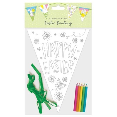 Easter Colour Your Own Customisable DIY Bunting Decorations