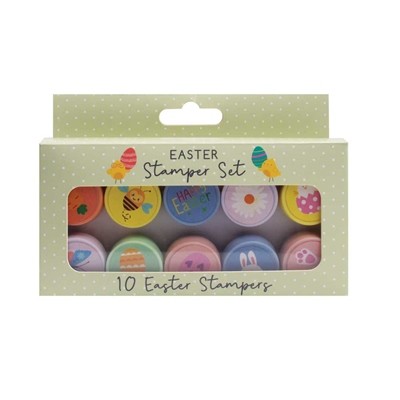 Easter Stampers (10 Pack) - Holiday Stamping Kits for Spring Crafts and Decorating Supplies