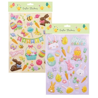 Assorted Easter Bubble Sticker Set - Vibrant Home Decor for Springtime Decoration