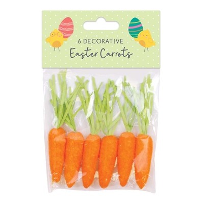 Easter Carrot Decorations Set of 6 - Springtime Home Accents