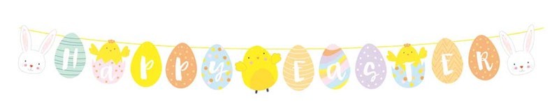 Happy Easter 2 Metre Bunting - Decorate Your Home for Easter Celebrations