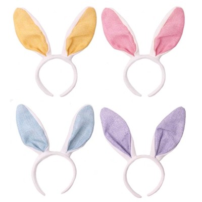 Easter Bunny Ears - Assorted Basic DIY Headbands for Easter Costume and Party Supplies