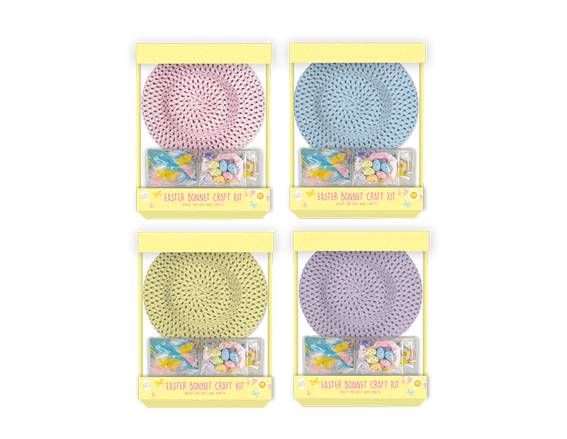 Easter Bonnet Craft Kit - Assorted DIY Easter Headwear for Kids