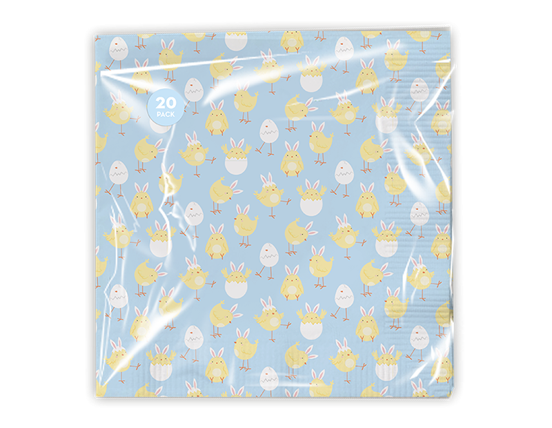 Easter Printed Paper Napkins (Pack of 20 Assorted Designs) - Easter Table Settings & Party Supplies