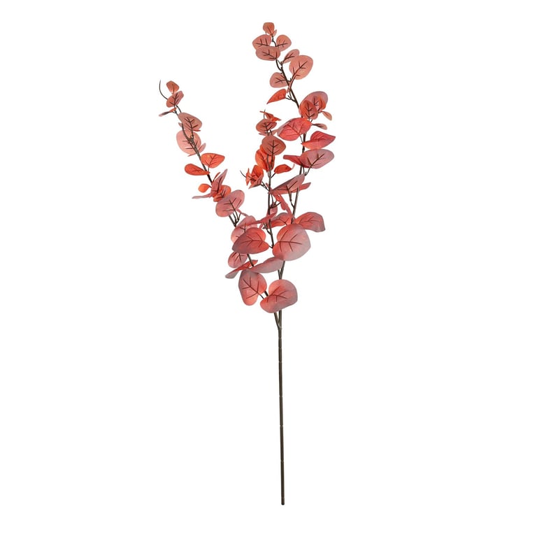 Red Autumn Eucalyptus Stem - Natural Home Decor Accent