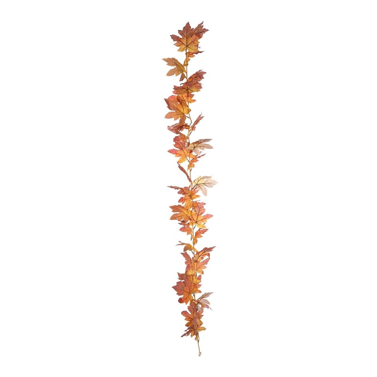 Essential Autumn Large Leaf Maple Garland - Brown Home Decor for Fall Season